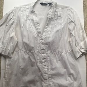 White button down blouse